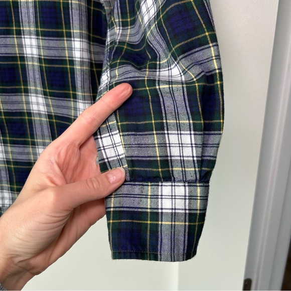 Frank & Eileen Eileen Relaxed Button-Up Shirt Blue/Green Plaid Size XXS - Picture 4 of 8